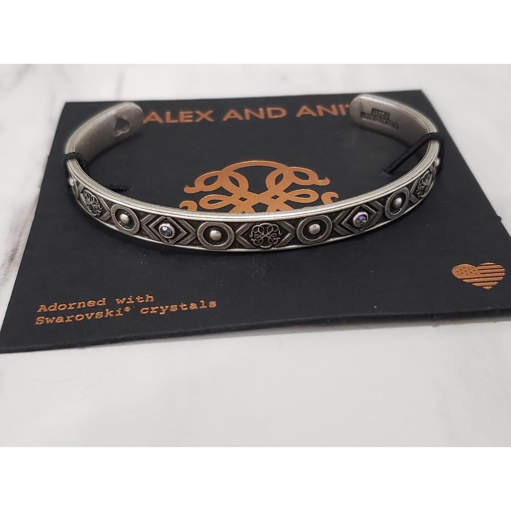 NEW Alex and Ani Path of Life Strength Motivation Knowledge Cuff BRACELET‎